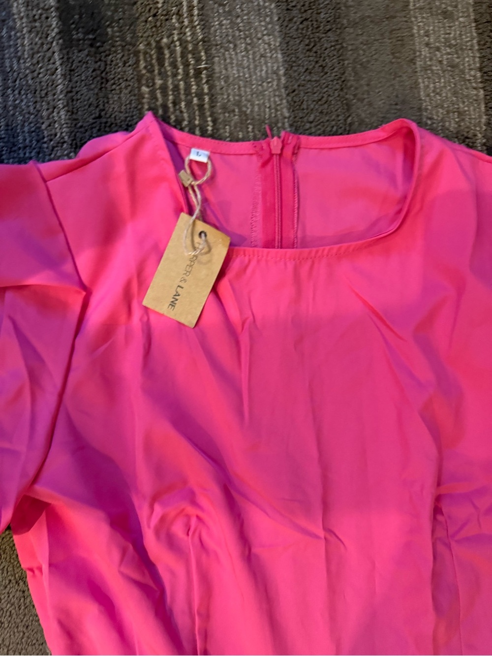 Harper & Lane, Scoop-Neck Hot Pink Jumpsuit with Back Zip
